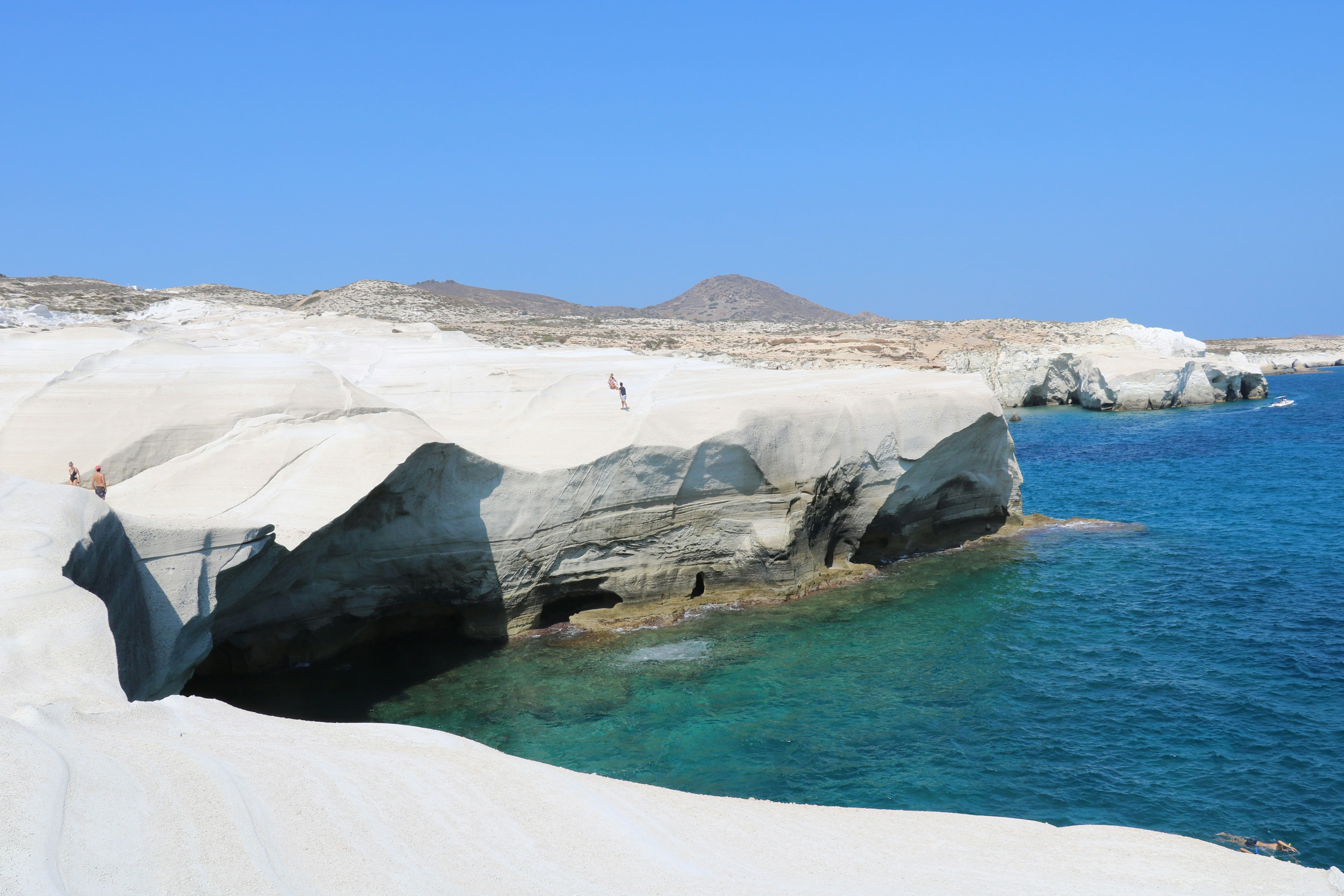 Sarakiniko Beach lunar landscape in Milos