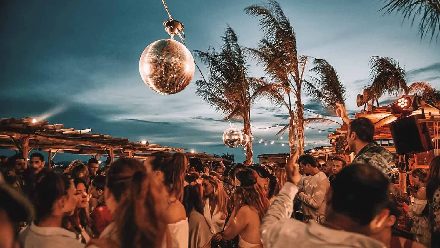 Paradise Beach with famous beach parties in Mykonos