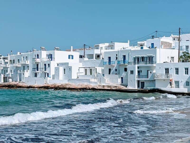 Paros island scenic coastal road perfect for exploring by rental car