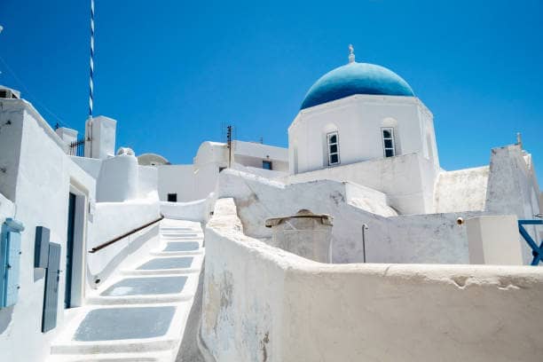 Megalochori village with traditional architecture